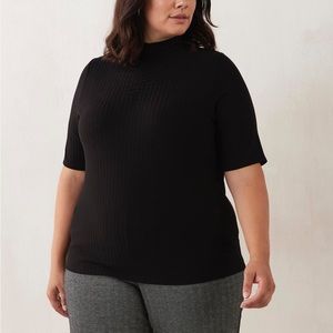 Tunnel-Neck Top with Elbow Sleeves
